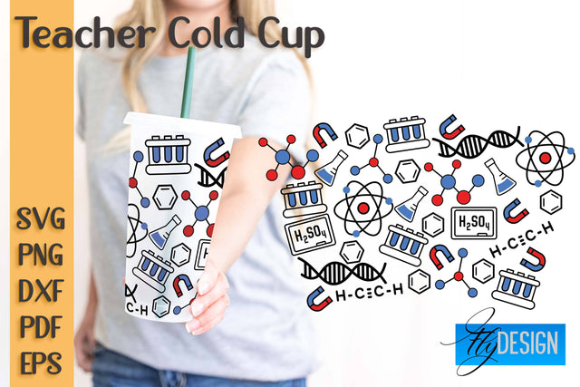 Teacher SVG Cold Cup | Teacher Wrap SVG | Cold cup Wrap SVG SVG Fly Design 