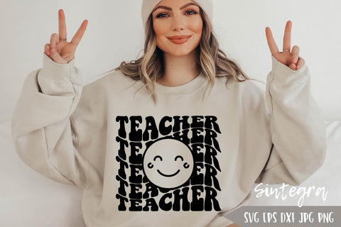 Teacher SVG Cut File With Smiley Face Free For Commercial Use SVG Sintegra 