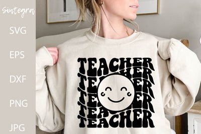Teacher SVG Cut File With Smiley Face Free For Commercial Use SVG Sintegra 