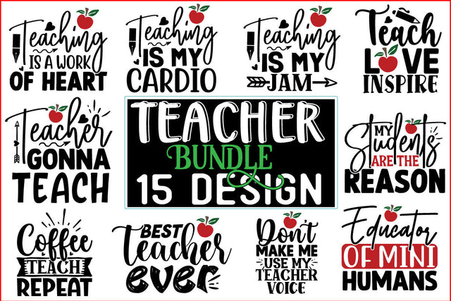 Teacher SVG Design Bundle SVG CraftingStudio 