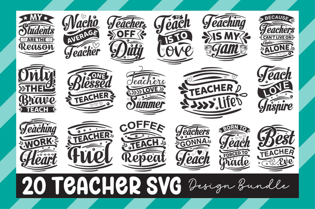 Teacher Svg Design Bundle SVG Rupkotha 