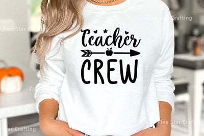 Teacher SVG Design, Teacher Crew SVG FiveStarCrafting 