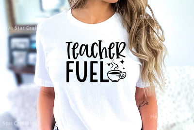 Teacher SVG Design, Teacher Fuel SVG FiveStarCrafting 