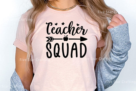Teacher SVG Design, Teacher Squad SVG FiveStarCrafting 