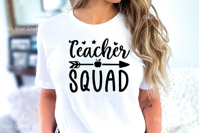 Teacher SVG Design, Teacher Squad SVG FiveStarCrafting 