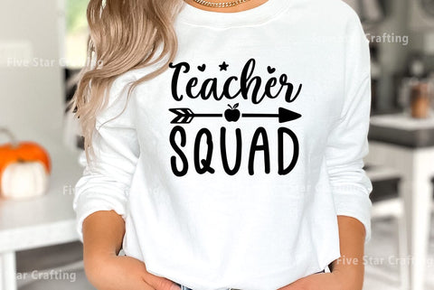 Teacher SVG Design, Teacher Squad SVG FiveStarCrafting 