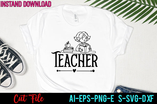 Teacher SVG Design ,Teacher SVG Bundle SVG BlackCatsMedia 