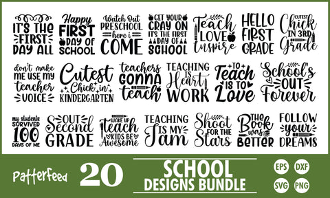 Teacher SVG Designs Bundle SVG PatternFeed8 