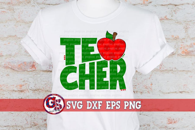 Teacher SVG DXF EPS PNG SVG Greedy Stitches 