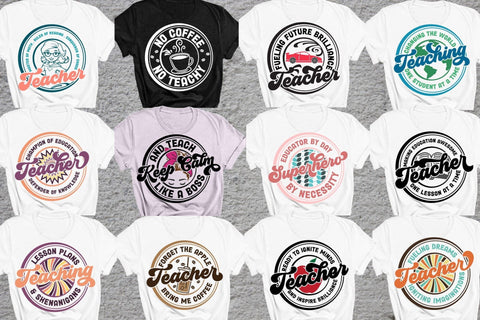 Teacher Svg Files | Teacher Shirt Bundle | Teacher Quotes SVG Crafty Mama Studios 
