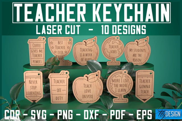 Teacher SVG Keychain Bundle | Teacher Quotes SVG Design SVG Fly Design 