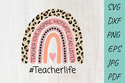 Teacher svg, School, Teacher Rainbow svg, Teacher life svg SVG Irina Ostapenko 