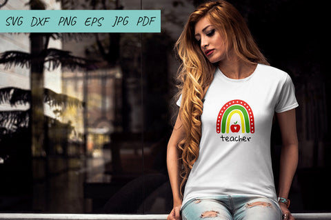 Teacher svg, School, Teacher Rainbow svg, Teacher life svg SVG Irina Ostapenko 