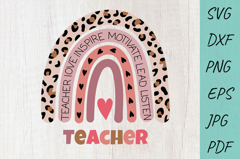 Teacher svg, School, Teacher Rainbow svg, Teacher life svg - So Fontsy