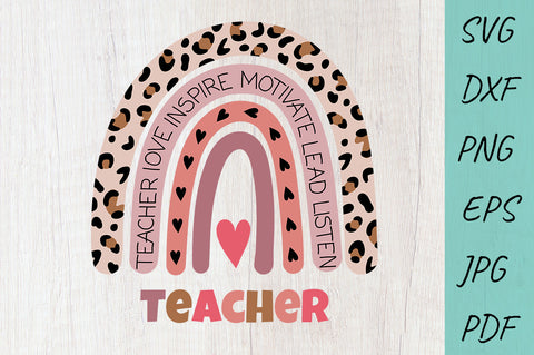 Teacher svg, School, Teacher Rainbow svg, Teacher life svg SVG Irina Ostapenko 