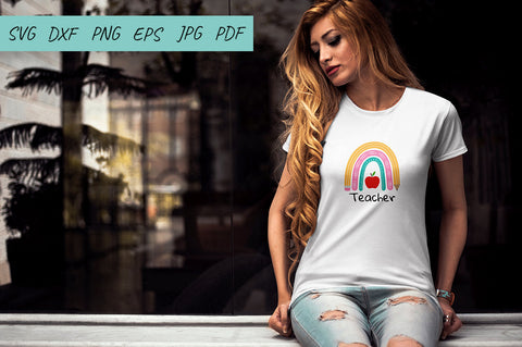 Teacher svg, School, Teacher Rainbow svg, Teacher life svg SVG Irina Ostapenko 