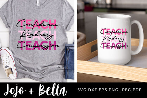 Teacher svg, Teach Kindness Svg, Teacher shirt svg, Heart svg, Love Teaching svg, Funny Teacher svg, Teacher gift idea, svg files for cricut SVG Jojo&Bella 