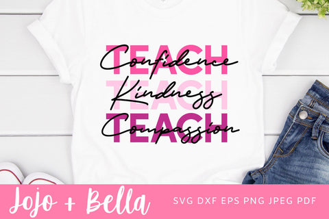 Teacher svg, Teach Kindness Svg, Teacher shirt svg, Heart svg, Love Teaching svg, Funny Teacher svg, Teacher gift idea, svg files for cricut SVG Jojo&Bella 