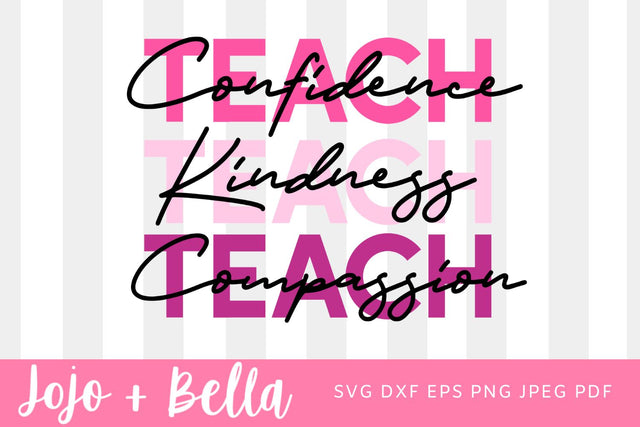 Teacher svg, Teach Kindness Svg, Teacher shirt svg, Heart svg, Love Teaching svg, Funny Teacher svg, Teacher gift idea, svg files for cricut SVG Jojo&Bella 