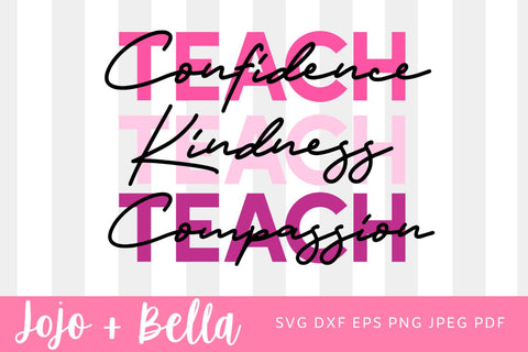 Teacher svg, Teach Kindness Svg, Teacher shirt svg, Heart svg, Love Teaching svg, Funny Teacher svg, Teacher gift idea, svg files for cricut SVG Jojo&Bella 