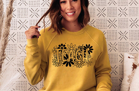 Teacher svg, Teacher flower svg, Flower svg, Shirt, Teach svg, Dedicated teacher svg, School svg, SVG,PNG, EPS, Instant Download, Cricut SVG MD mominul islam 