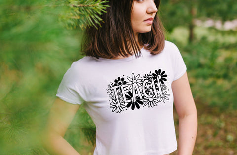 Teacher svg, Teacher flower svg, Flower svg, Shirt, Teach svg, Dedicated teacher svg, School svg, SVG,PNG, EPS, Instant Download, Cricut SVG MD mominul islam 