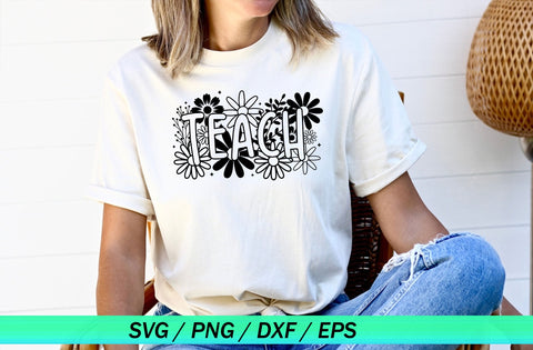 Teacher svg, Teacher flower svg, Flower svg, Shirt, Teach svg, Dedicated teacher svg, School svg, SVG,PNG, EPS, Instant Download, Cricut SVG MD mominul islam 