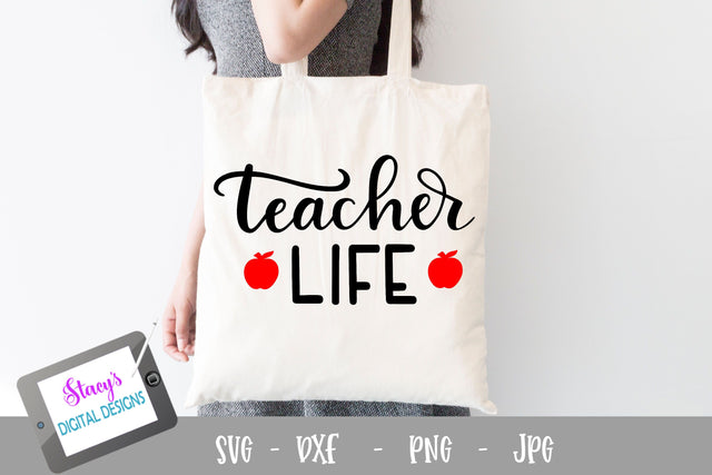 Teacher SVG - Teacher Life Cut File - Handlettered SVG Stacy's Digital Designs 