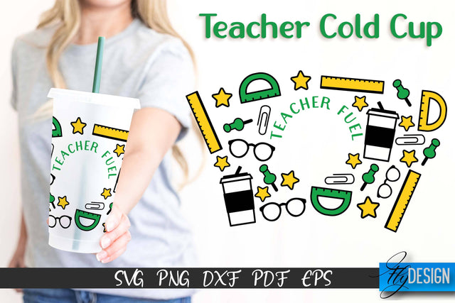 Teacher SVG | Teacher Wrap SVG | Cold cup Wrap SVG | School Cold Cup | Teacher Wrap Template | Starbucks Wrap SVG Fly Design 