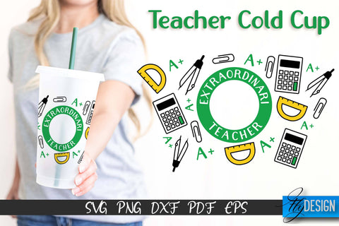 Teacher SVG | Teacher Wrap SVG | Cold cup Wrap SVG | School Cold Cup | Teacher Wrap Template | Starbucks Wrap SVG Fly Design 