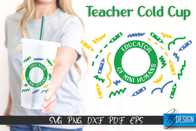 Teacher SVG | Teacher Wrap SVG | Cold cup Wrap SVG | School Cold Cup | Teacher Wrap Template | Starbucks Wrap SVG Fly Design 