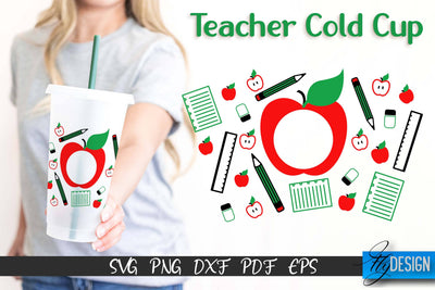 Teacher SVG | Teacher Wrap SVG | Cold cup Wrap SVG | School Cold Cup | Teacher Wrap Template | Starbucks Wrap SVG Fly Design 