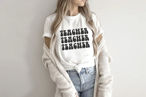 Teacher Svg, Wavy Text Cut File SVG Creativeart88 