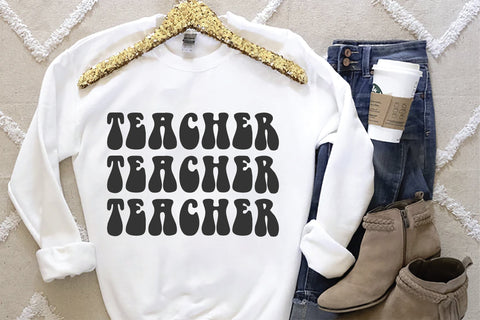 Teacher Svg, Wavy Text Cut File SVG Creativeart88 