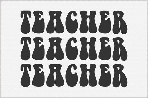 Teacher Svg, Wavy Text Cut File SVG Creativeart88 
