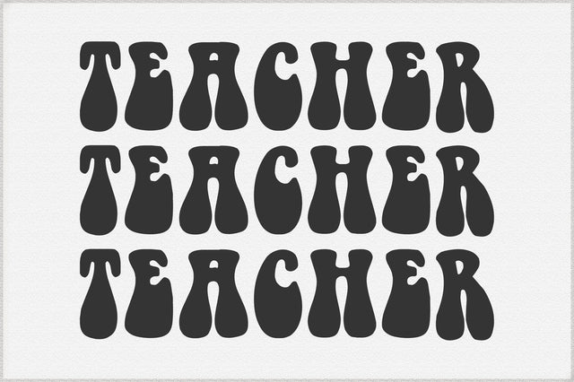 Teacher Svg, Wavy Text Cut File SVG Creativeart88 