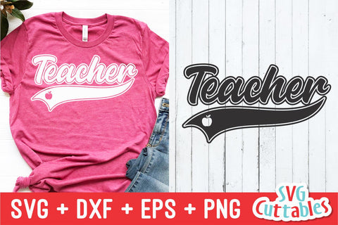 Teacher Swoosh SVG Svg Cuttables 