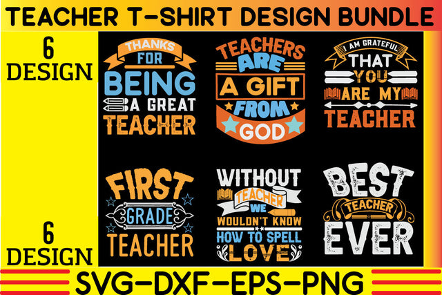 Teacher t-shirt design bundle SVG designer krishna 