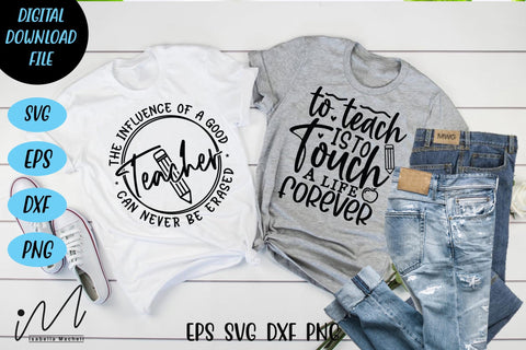 Teacher t shirt svg bundle, Cool teacher cricut, kindergarten teacher svg,gift for teacher svg, teacher appreciation svg, Back to school svg, bundle cut files SVG Isabella Machell 