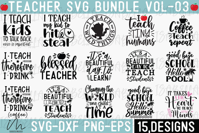 Teacher t shirt svg bundle, Teacher day svg, Teacher t shirt svg bundle, Cool teacher cricut, kindergarten teacher svg,gift for teacher svg, teacher appreciation svg, Back to school svg, SVG Isabella Machell 