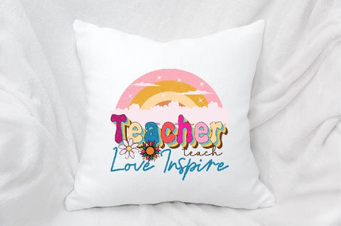 Teacher Teach Love Inspire Sublimation SVGArt 