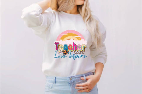 Teacher Teach Love Inspire Sublimation SVGArt 