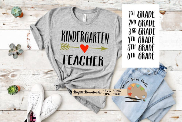 Teacher team shirts svg - first day of school t-shirts - Kindergarten, first grade, second grade, Third grade... SVG The Artsy Spot 