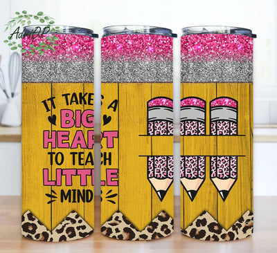Teacher Tumbler 20oz Skinny Tumbler Design Sublimation, Glitter Teacher Pencil Tumbler Template, Teacher Appreciation Tumbler, Leopard Pencil Tumbler Sublimation AdriOP 