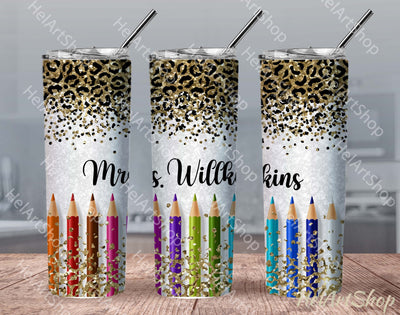 Teacher Tumbler PNG Sublimation, Pencil Tumbler Png Sublimation _HelArtShop_ 