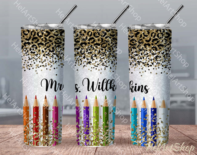Teacher Tumbler PNG Sublimation, Pencil Tumbler Png Sublimation _HelArtShop_ 