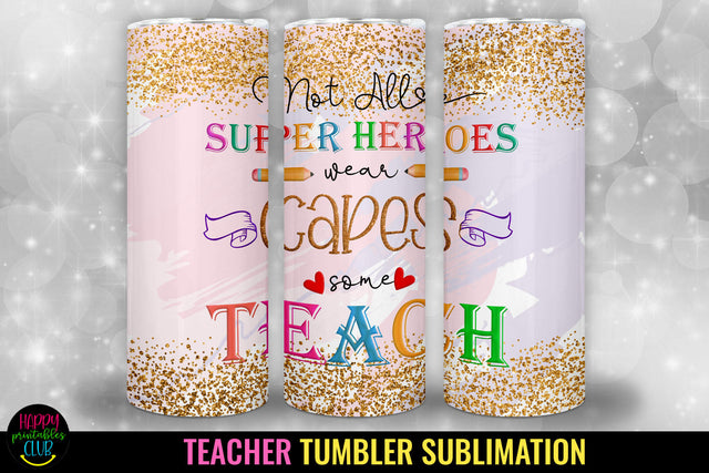 Teacher Tumbler Sublimation I 20 Oz Teacher Tumbler PNG Sublimation Happy Printables Club 