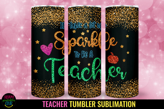 Teacher Tumbler Sublimation I 20 Oz Teacher Tumbler PNG Sublimation Happy Printables Club 
