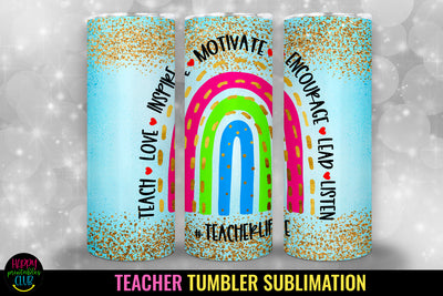 Teacher Tumbler Sublimation I 20 Oz Teacher Tumbler PNG Sublimation Happy Printables Club 