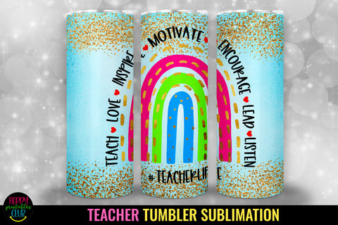 Teacher Tumbler Sublimation I 20 Oz Teacher Tumbler PNG Sublimation Happy Printables Club 